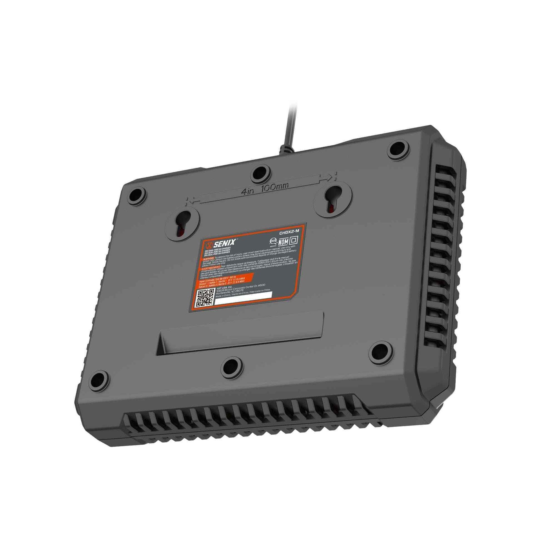 X2 20V Max* 6 Amp Dual-Port Charger, CHDX2-M | Chargers | SENIX Tools