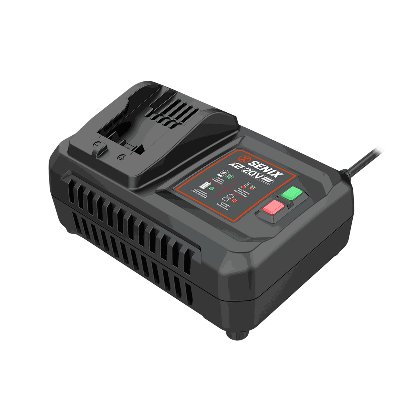 X2 20V Max* 6 Amp Quick Charger, CHQX2-M | Chargers | X2 20V Max | SENIX Tools