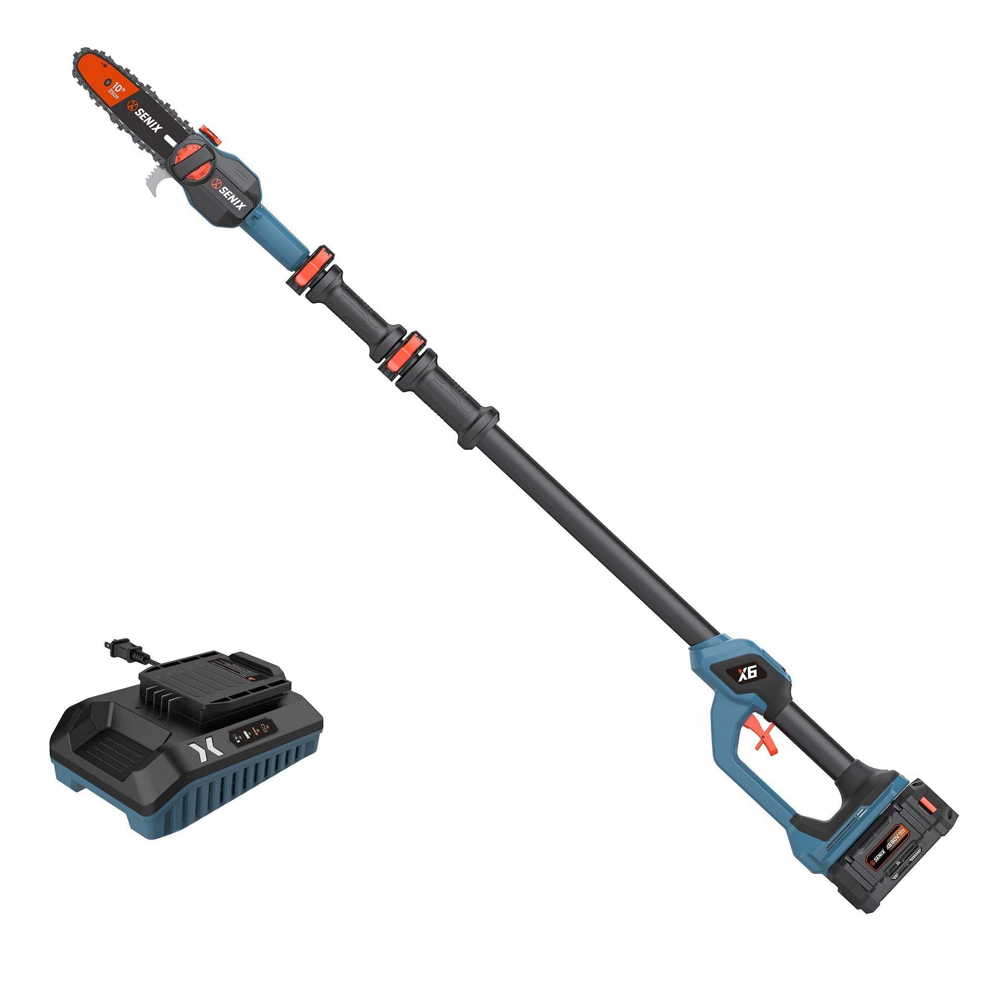 X6 60V Max* 10" Cordless Pole Saw, Brushless (3.0 Ah Battery & Charger | Pole Saws | SENIX Tools
