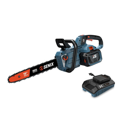 X6 60V Max 16" Cordless Chainsaw, Brushless (Battery & Charger Included | Chainsaws | SENIX Tools