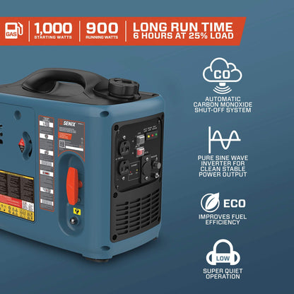 SENIX 1000 Watt Gas Inverter/Generator | Portable Power | SENIX 1000 Watt Gas Inverter | SENIX Tools