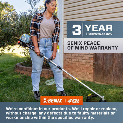 4QL® 31cc 4-Cycle 18" Gas String Trimmer, Attachment Capable | String Trimmers | SENIX Tools