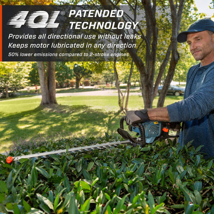 4QL® 26.5cc 4-Cycle 22" Gas Hedge Trimmer | Hedge Trimmers | SENIX Tools