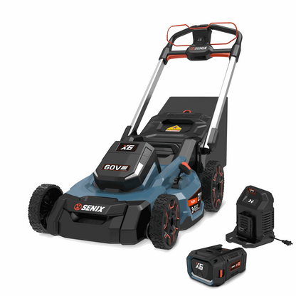 X6 60V Max* 21" Cordless Push Lawn Mower, Brushless (6.0 Ah Battery &  | Lawn Mowers | SENIX Tools