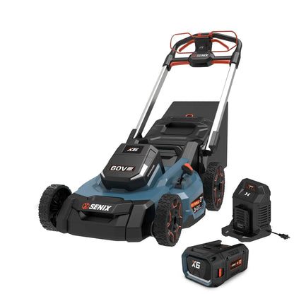 X6 60V Max* 21" Self-Propelled Cordless Lawn Mower, Brushless (8.0 Ah  | Lawn Mowers | SENIX Tools