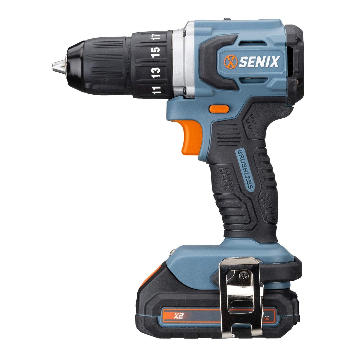 X2 20V Max* 1/2" Cordless Drill/Driver, Brushless (2.0 Ah Battery & Ch | Power Tools | SENIX Tools
