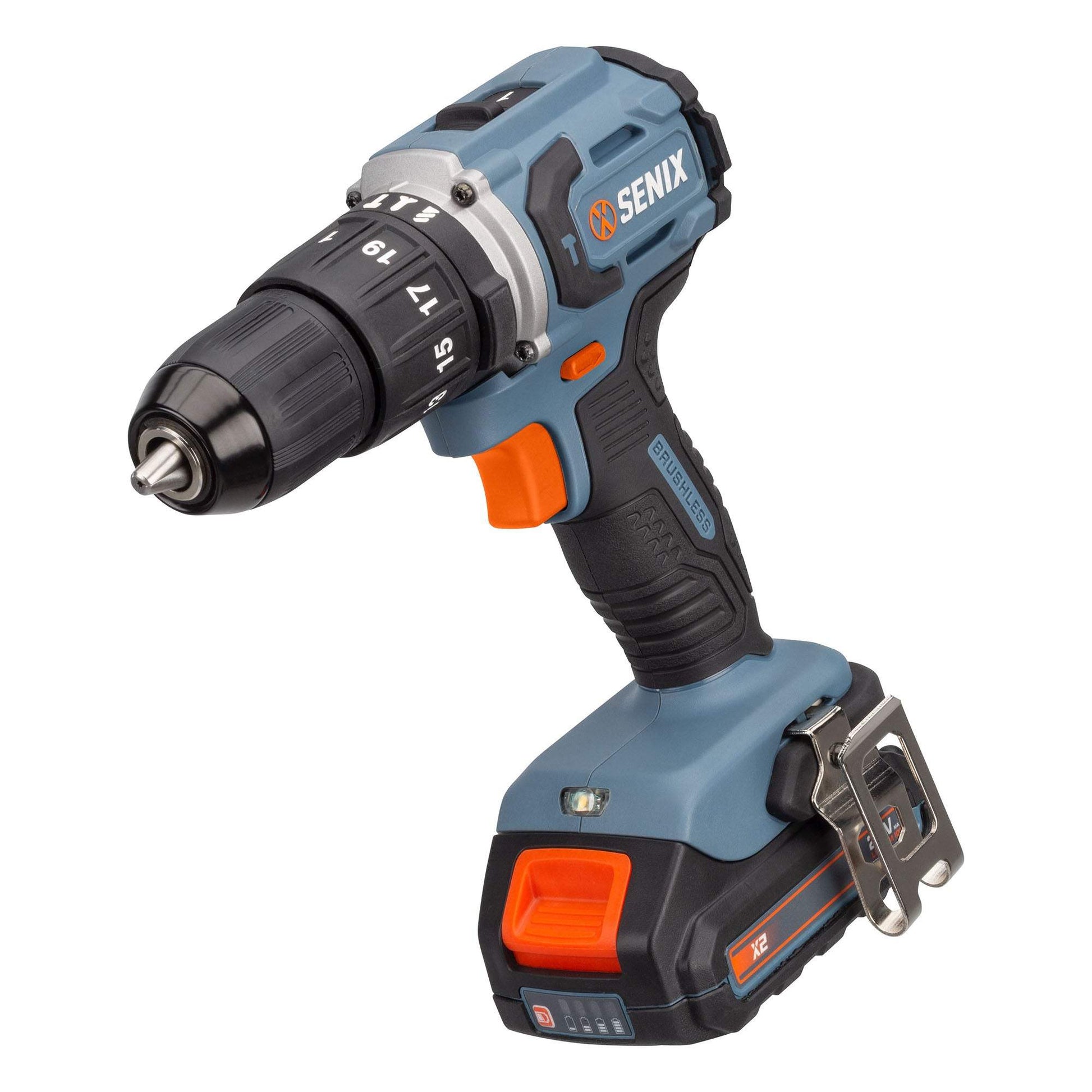 X2 20V Max* 1/2" Cordless Hammer Drill, Brushless (2.0 Ah Battery & Ch | Power Tools | SENIX Tools
