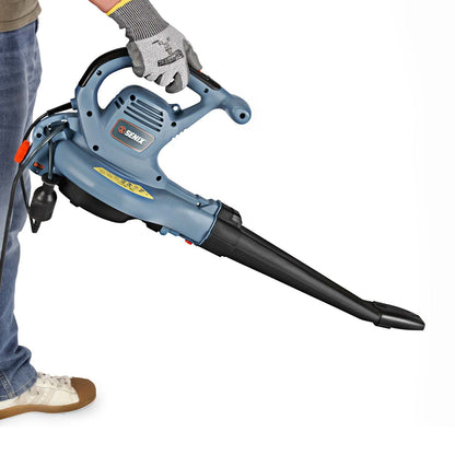 12 Amp Corded Electric 3-in-1 Leaf Blower, Vacuum, and MulcherLeaf BlowersSENIX Tools